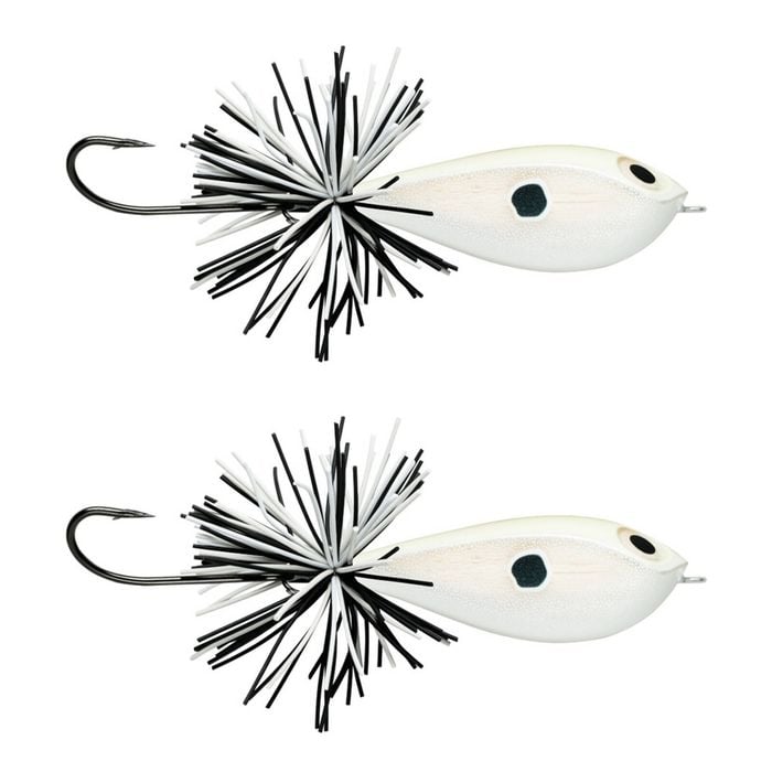 2x Rapala 4.5cm BX Skitter Frog Topwater Surface Fishing Lures - Pale Bone
