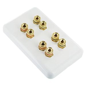 Selby 4.0 Speaker Wall Plate Wallplate Premium Pre-Assembled for 4 Speakers