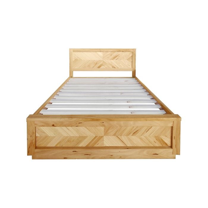 Rosemallow King Size Bed Parquet Solid Messmate Timber Wood Frame Mattress Base