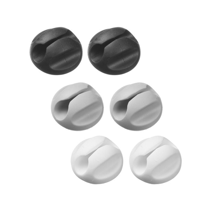 D-Line Mixed Cable Tidy Bases - 6 Pack