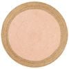 The Rug Connection Gallery Polo Pink 150x150cm - Small Round Handwoven Jute Indoor Rug
