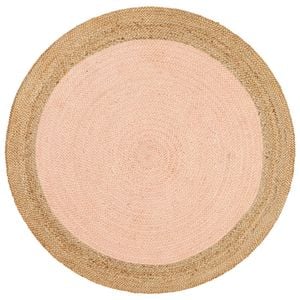 The Rug Connection Gallery Polo Pink 150x150cm - Small Round Handwoven Jute Indoor Rug