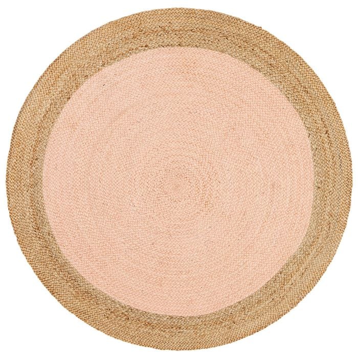 The Rug Connection Gallery Polo Pink 150x150cm - Small Round Handwoven Jute Indoor Rug