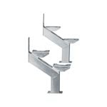 Galintel 2 Tread Heavy Duty Galvanised Steel Stair Stringer - 2 Pack