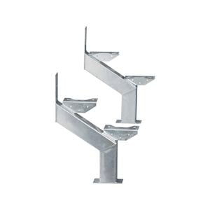Galintel 2 Tread Galvanised Steel Dual Stair Stringer - 2 Pack
