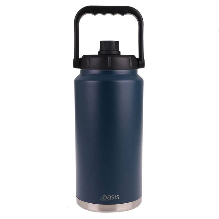Oasis 3.8L Insulated Mini Jug Stainless Steel w/ Carry Handle - Navy