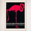 Galrie Munich Zoo Vintage Pink Flamingo Poster by Ludwig Holhwein for Home Decor, Wood Frame, A1 60 x 84cm (23 x 33inch)