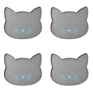 4x 2pc Paws & Claw 45.5cm Silicone Cat Food/Water Placemat Pet Feeding Mat Asstd