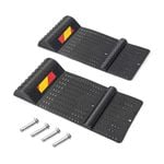 Costway 2 Pcs Wheel Stopper Car Parking Aid w/Non-slip Surface & Reflective Strip