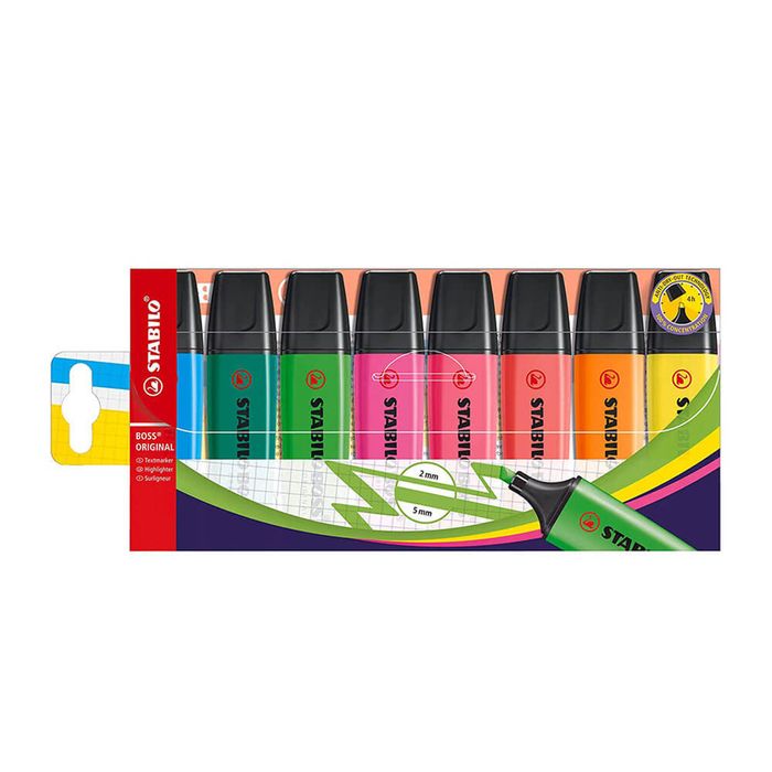 Stabilo Boss Highlighter (Wallet of 8)