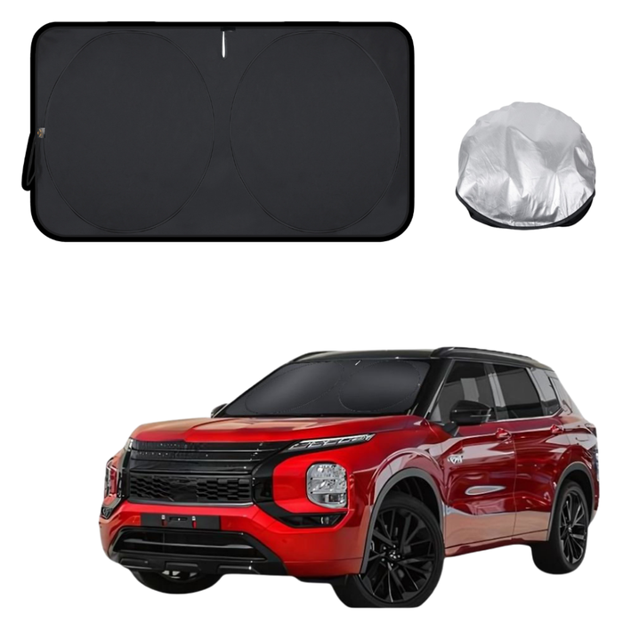 Front Windscreen Sun Shade for Mitsubishi Outlander 2022 - Current (ZM) - Standard 150 x 85 cm - Black