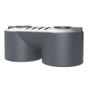 Melro Tanks 4000L Metal Grey Squat Slimline 4010 Poly Water Tank
