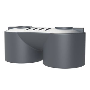 Melro Tanks 4000L Metal Grey Squat Slimline 4010 Poly Water Tank