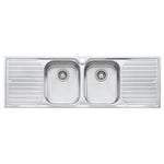 Oliveri 1430 x 480mm Double Bowl Diaz Sink