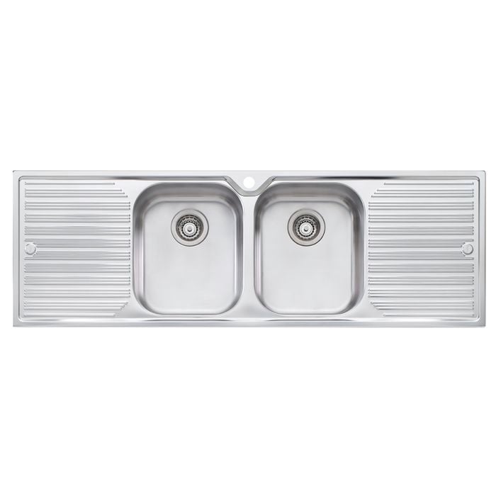 Oliveri 1430 x 480mm Double Bowl Diaz Sink