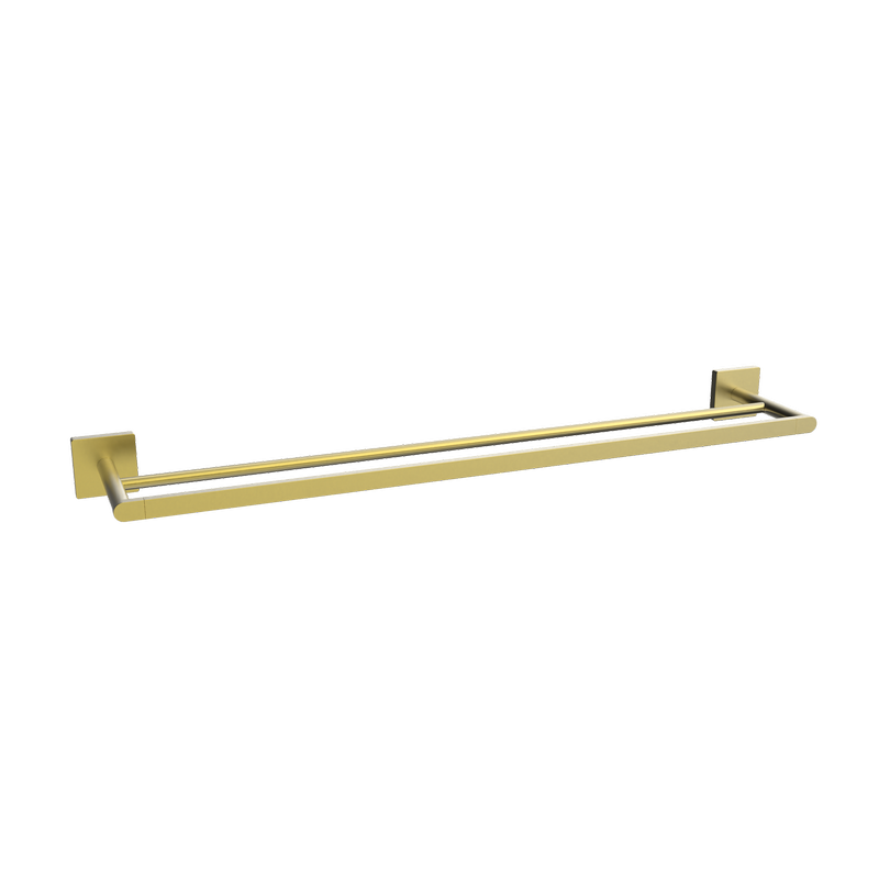 Rococo Double Towel Rail 625mm Brushed Brass