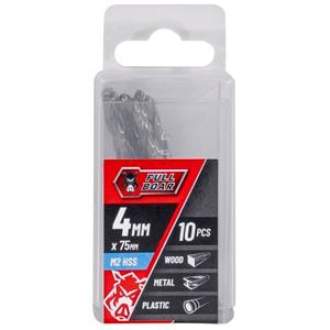 Full Boar 4mm M2 HSS Drill Bit - 10 Piece