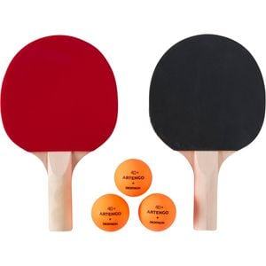 Ppr 100 Small Set Of 2 Free Table Tennis Bats And 3 Balls - One Size