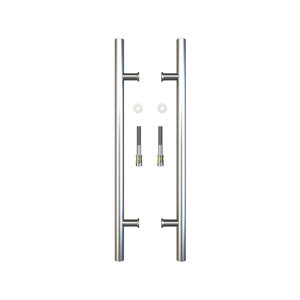 Rolltrak 600mm Stainless Steel Barn Door Round Double Pull Handle