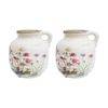 2PK LVD Mini Bud Botanical Ceramic Jug/Vase Home/Garden Decor 13x13x12cm