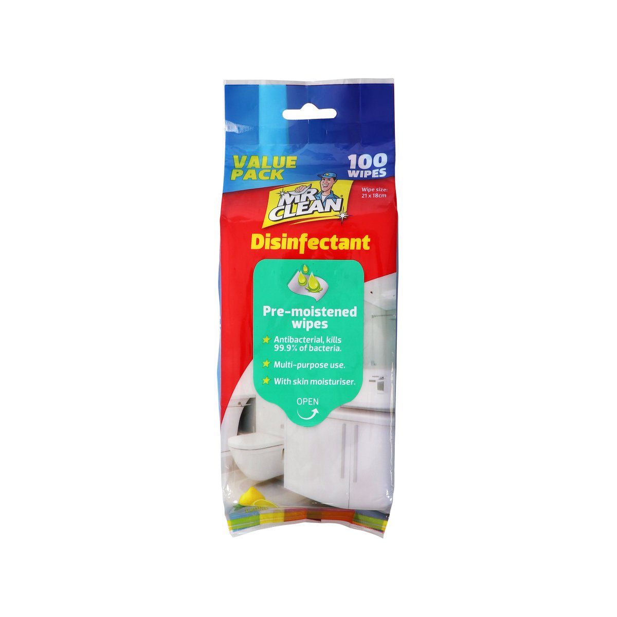 Mr Clean Anti Bacterial Wet Wipes - 100 Pack - Bunnings Australia