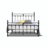 Istyle Modern Classic Valarie King Metal Bed Frame Black