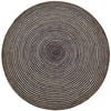 Handwoven Round Jute Rug-Spiral 6009-Natural/Navy-120x120cm