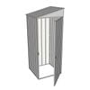 Build-a-Shed 0.8 x 0.8 x 2m Skillion Single Hinged Door Shed - Zinc