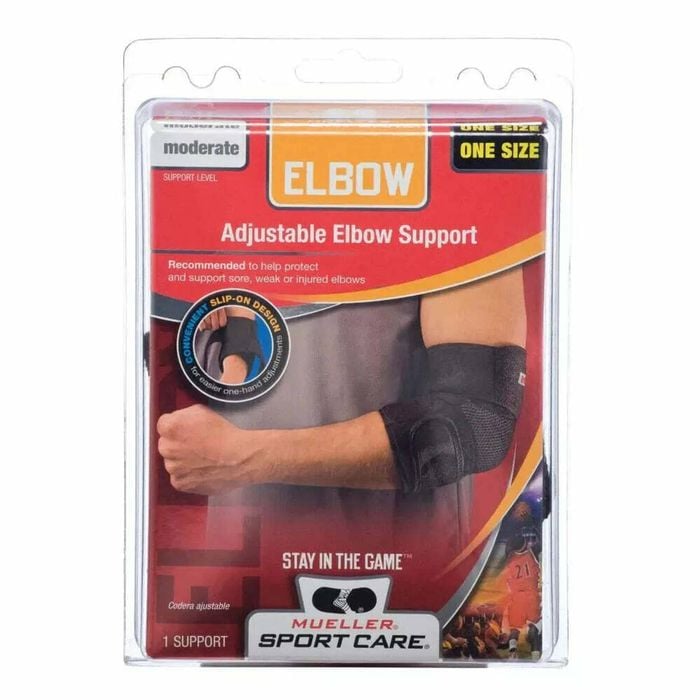 Mueller Adjustable Elbow Support For Pain Elbow Sprains, Tennis & Golfers Elbow