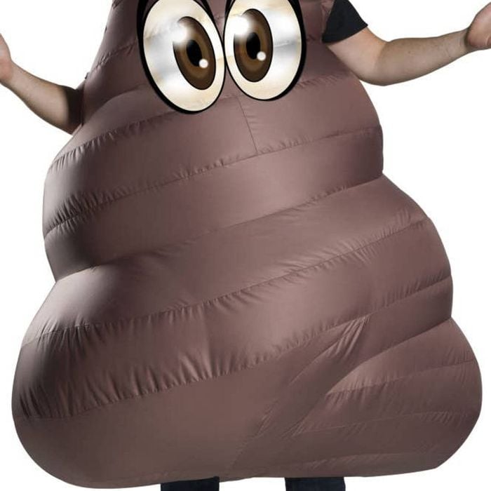 Poop Emoji Novelty Inflatable Mens Brown Fancy Dress Costume - One Size