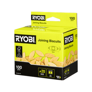 Ryobi No.20 Wood Joining Biscuits - 100 Pack