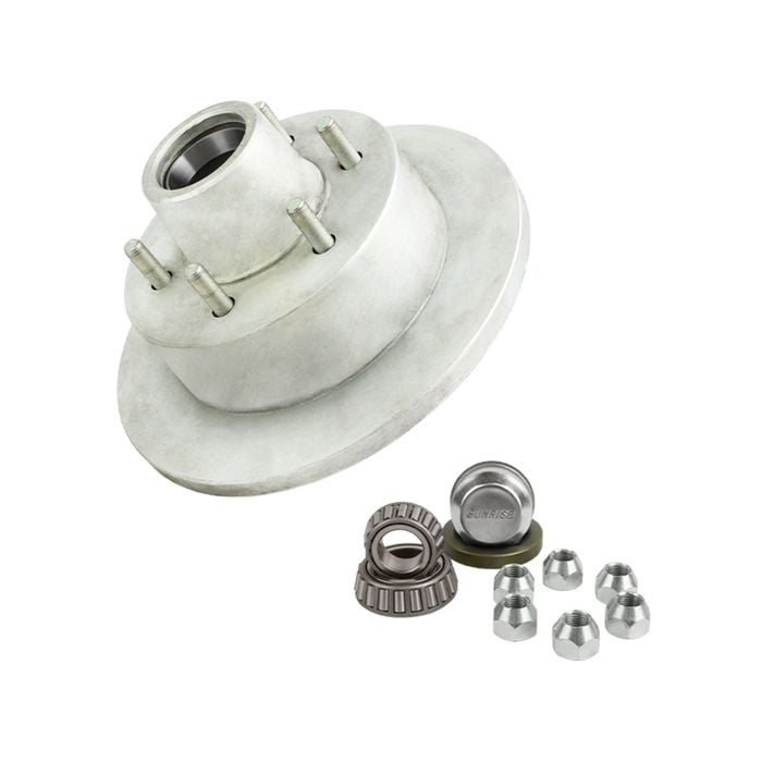 Sunrise Trailer Disc Hub Galvanised - Landcruiser 6 Stud, 2t - Hdlc62tg