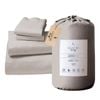 4pc 1000 Thread Count Cotton Rich King Bed Sheet Gift Pack CVC Microfibre Blend in Silver