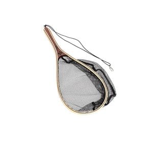 Snowbee Wooden Trout Fishing Landing Net With 6mm Rubber Mesh Small (35 x 23cm)