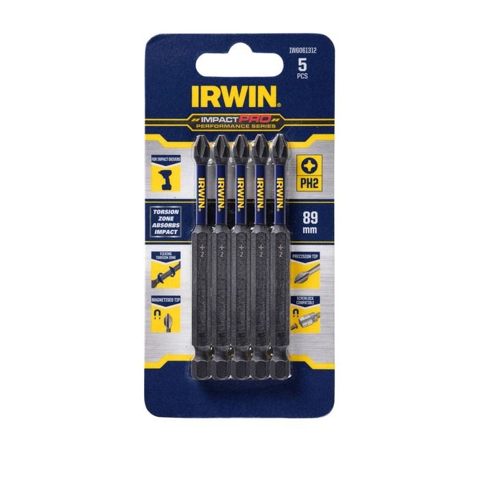 Irwin Impact Pro Performance 89mm PH2 - 5 Pack