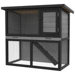 Advwin Rabbit Hutch Wooden Pet House Rabbit Cage