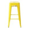 Bolero High Bar Stool Bistro Metal Yellow 4 Pack