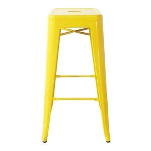 Bolero High Bar Stool Bistro Metal Yellow 4 Pack