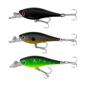 Forceten Outback Minnow 8 Fishing Lure – 3 Pack Assorted Colours