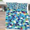 3D Blue Shards 230 Bed Pillowcases Quilt King Single Size