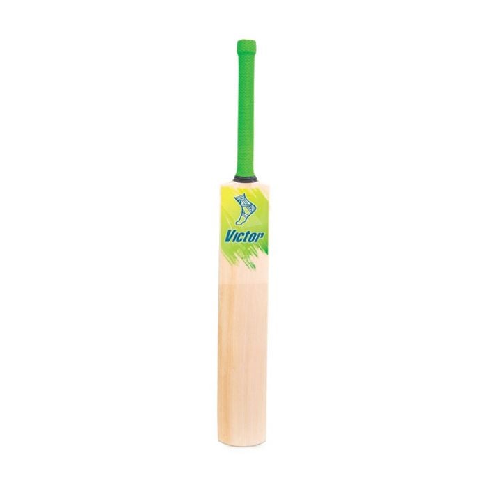 Victor Sports Kashmir Willow Beginner Cricket Bat Academy Green/Yellow Size 4