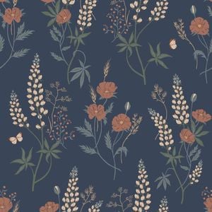 Wallpaper Trader Emma Wallpaper Roll 10.05m X 53cm, Classic Blue