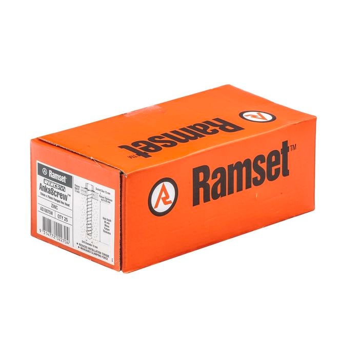 Ramset 10 x 75mm Galvanised AnkaScrew Masonry Anchor - 25 Pack