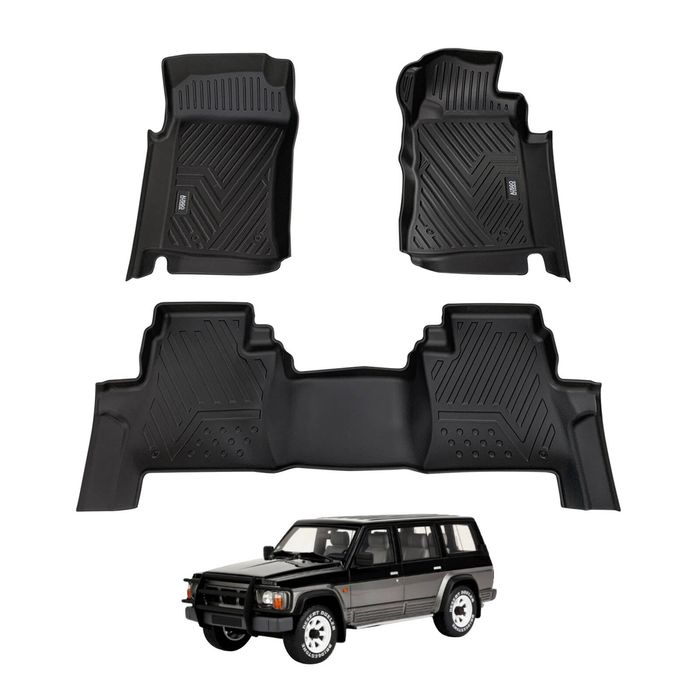 AUSGO Car Floor Mats for Nissan Patrol GQ Y60 1988-1997 All-Weather Floor Liners