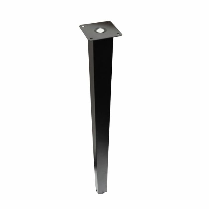 Adoored 40 x 710mm Black Square Adjustable Furniture Leg