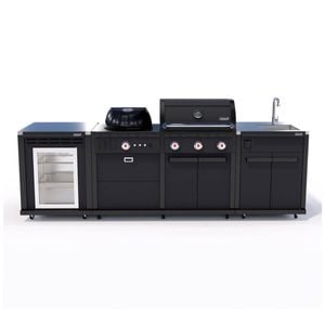 Coleman Revolution Dual Fuel Kitchen With Sink And Fridge Modules - Matt Black
