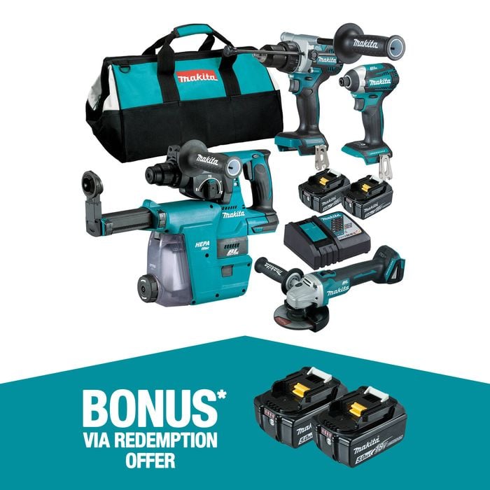Makita Brushless 4 Piece Combo Kit DLX4148TX1