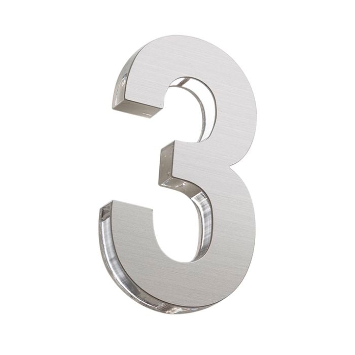 Sandleford 120mm Stainless Steel Azure House Number 3