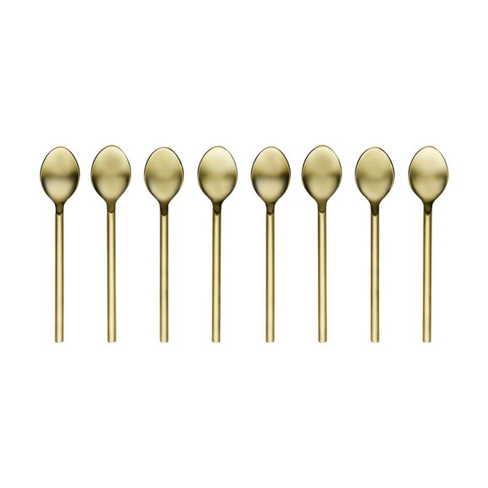 2x 4pc Ecology Apostle Teaspoons Set Gold 13cm Stainless Steel Enamel