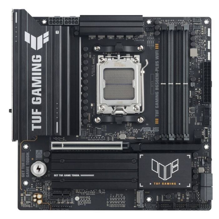 Asus Amd Tuf Gaming B650em-plus Wif (am5) Micro-atx Motherboard, Ddr5(4x), 12+2+1 Power Stages, Pcie 5.0, 3x M.2, Front Usb-c, 2